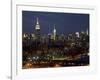 Midtown Manhattan at night-Richard Berenholtz-Framed Art Print