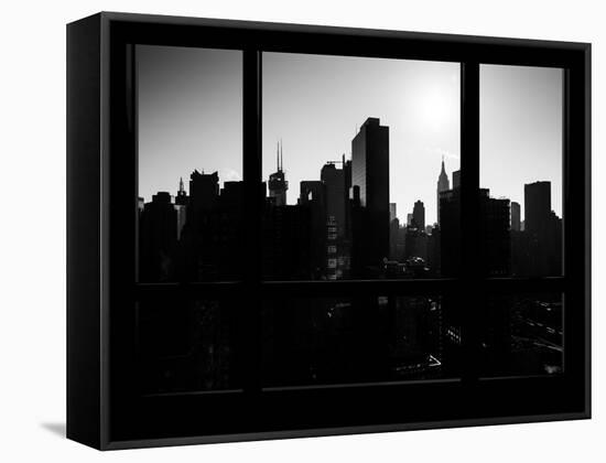 Midtown Manhattan by Night with the Empire State Building -Times Square - New York City, USA-Philippe Hugonnard-Framed Stretched Canvas