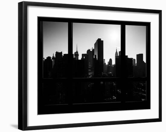 Midtown Manhattan by Night with the Empire State Building -Times Square - New York City, USA-Philippe Hugonnard-Framed Photographic Print