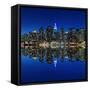 Midtown Manhattan Skyline at Night Lights, New York City-Zigi-Framed Stretched Canvas