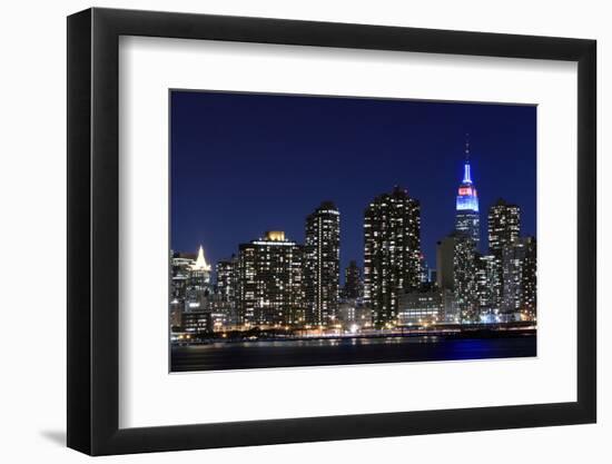 Midtown Manhattan Skyline at Night Lights, New York City-Zigi-Framed Photographic Print