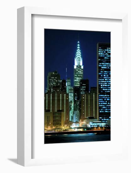 Midtown Manhattan Skyline at Night, New York City-Zigi-Framed Photographic Print