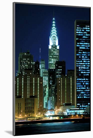 Midtown Manhattan Skyline at Night, New York City-Zigi-Mounted Photographic Print