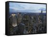 Midtown Manhattan Sparkles at Dusk-David Jay Zimmerman-Framed Stretched Canvas