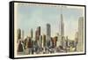 Midtown Skyline and Radio City, New York City-null-Framed Stretched Canvas