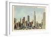 Midtown Skyline and Radio City, New York City-null-Framed Art Print