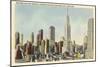 Midtown Skyline and Radio City, New York City-null-Mounted Art Print