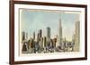 Midtown Skyline and Radio City, New York City-null-Framed Premium Giclee Print