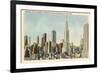 Midtown Skyline and Radio City, New York City-null-Framed Premium Giclee Print