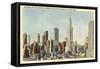 Midtown Skyline and Radio City, New York City-null-Framed Stretched Canvas