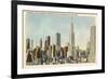 Midtown Skyline and Radio City, New York City-null-Framed Art Print