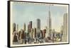 Midtown Skyline and Radio City, New York City-null-Framed Stretched Canvas