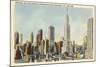 Midtown Skyline and Radio City, New York City-null-Mounted Art Print