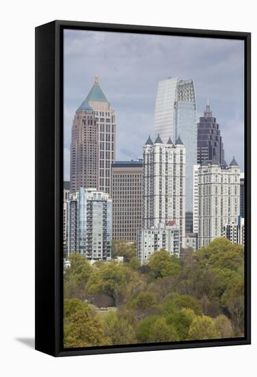 Midtown Skyline from Piedmont Park, Atlanta, Georgia, United States of America, North America-Gavin Hellier-Framed Stretched Canvas