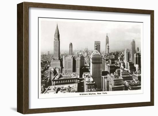 Midtown Skyline, New York City-null-Framed Art Print