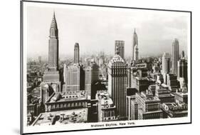 Midtown Skyline, New York City-null-Mounted Art Print