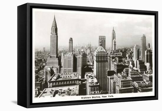 Midtown Skyline, New York City-null-Framed Stretched Canvas