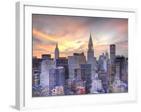 Midtown Skyline with Chrysler Building and Empire State Building, Manhattan, New York City, USA-Jon Arnold-Framed Photographic Print