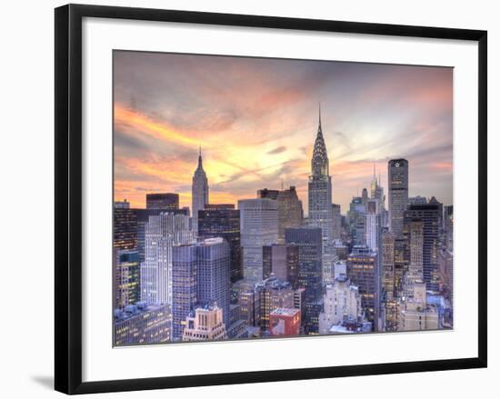 Midtown Skyline with Chrysler Building and Empire State Building, Manhattan, New York City, USA-Jon Arnold-Framed Photographic Print