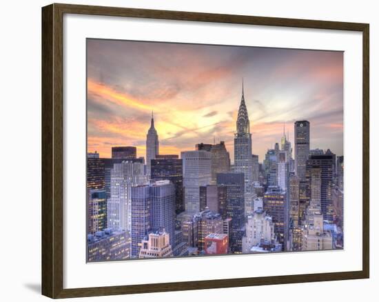 Midtown Skyline with Chrysler Building and Empire State Building, Manhattan, New York City, USA-Jon Arnold-Framed Photographic Print