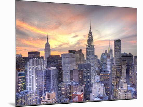 Midtown Skyline with Chrysler Building and Empire State Building, Manhattan, New York City, USA-Jon Arnold-Mounted Photographic Print