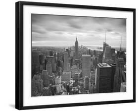 Midtown Skyline with Empire State Building from the Rockefeller Center, Manhattan, New York City, U-Jon Arnold-Framed Photographic Print