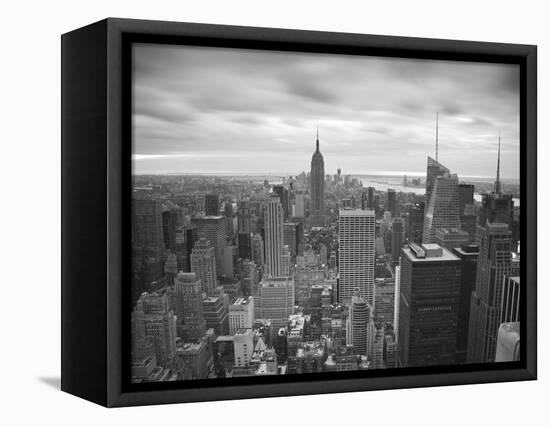 Midtown Skyline with Empire State Building from the Rockefeller Center, Manhattan, New York City, U-Jon Arnold-Framed Stretched Canvas