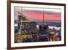 Midtown Skyline with Empire State Building from the Rockefeller Center, Manhattan, New York City-ClickAlps-Framed Photographic Print