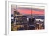 Midtown Skyline with Empire State Building from the Rockefeller Center, Manhattan, New York City-ClickAlps-Framed Photographic Print