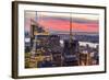 Midtown Skyline with Empire State Building from the Rockefeller Center, Manhattan, New York City-ClickAlps-Framed Photographic Print