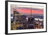 Midtown Skyline with Empire State Building from the Rockefeller Center, Manhattan, New York City-ClickAlps-Framed Photographic Print