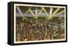 Midtown Skyscrapers at Night, New York City-null-Framed Stretched Canvas