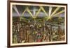 Midtown Skyscrapers at Night, New York City-null-Framed Art Print