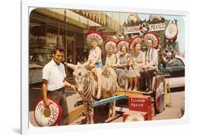 Midwesterners in Zebra Cart, Tijuana, Mexico-null-Framed Art Print