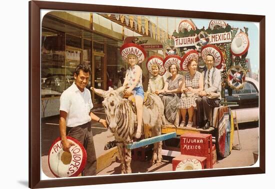 Midwesterners in Zebra Cart, Tijuana, Mexico-null-Framed Art Print