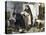 Midwife Showing new Baby to Father Whose Wife Has Died in Childbirth-null-Stretched Canvas