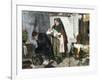 Midwife Showing new Baby to Father Whose Wife Has Died in Childbirth-null-Framed Giclee Print