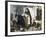 Midwife Showing new Baby to Father Whose Wife Has Died in Childbirth-null-Framed Giclee Print