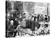 Midwinter Carnival, Childrens Parade, Dog Sleds, Upper Saranac Lake, N.Y.-null-Stretched Canvas