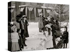 Midwinter Carnival, Childrens Parade, Doll Sleds, Upper Saranac Lake, N.Y.-null-Stretched Canvas