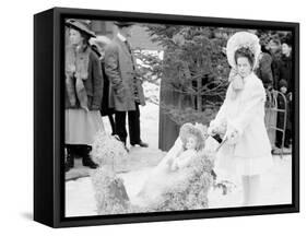Midwinter Carnival, Childrens Parade, Miss Johnson, Winner of the First Prize, Upper Saranac Lake-null-Framed Stretched Canvas