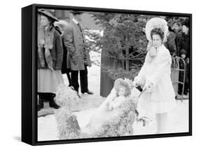 Midwinter Carnival, Childrens Parade, Miss Johnson, Winner of the First Prize, Upper Saranac Lake-null-Framed Stretched Canvas