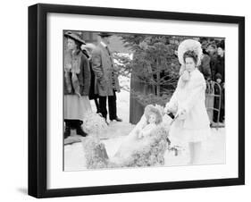 Midwinter Carnival, Childrens Parade, Miss Johnson, Winner of the First Prize, Upper Saranac Lake-null-Framed Photo