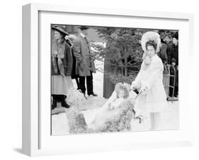 Midwinter Carnival, Childrens Parade, Miss Johnson, Winner of the First Prize, Upper Saranac Lake-null-Framed Photo
