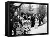 Midwinter Carnival, Childrens Parade, Upper Saranac Lake, N.Y.-null-Framed Stretched Canvas