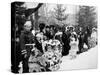 Midwinter Carnival, Childrens Parade, Upper Saranac Lake, N.Y.-null-Stretched Canvas