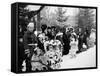 Midwinter Carnival, Childrens Parade, Upper Saranac Lake, N.Y.-null-Framed Stretched Canvas