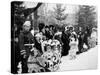 Midwinter Carnival, Childrens Parade, Upper Saranac Lake, N.Y.-null-Stretched Canvas