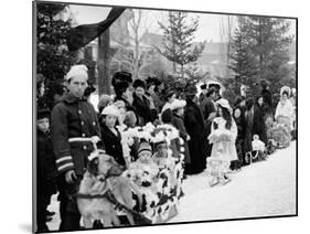 Midwinter Carnival, Childrens Parade, Upper Saranac Lake, N.Y.-null-Mounted Photo