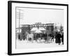 Midwinter Carnival, Entrance to Pontiac Rink, Upper Saranac Lake, N.Y.-null-Framed Photo